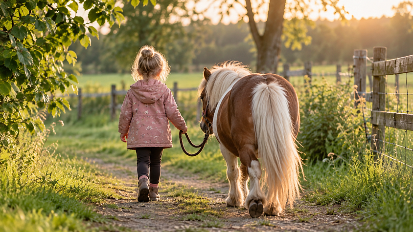 Ponyzeit Kind ponyreiten